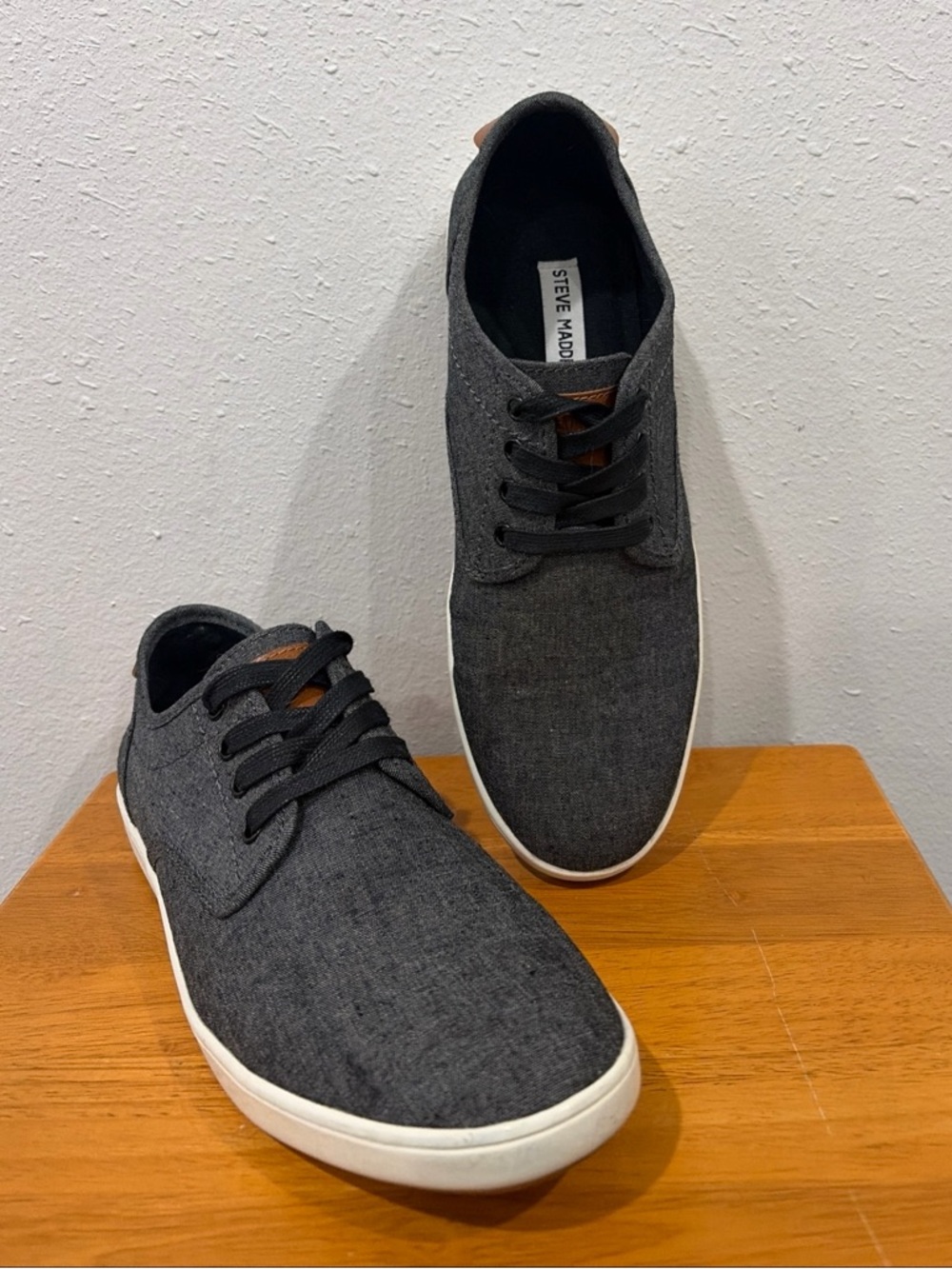 Steve Madden - Men's Fenta Fashion Sneaker, Black Fabric, Size 9 M Dress Shoes